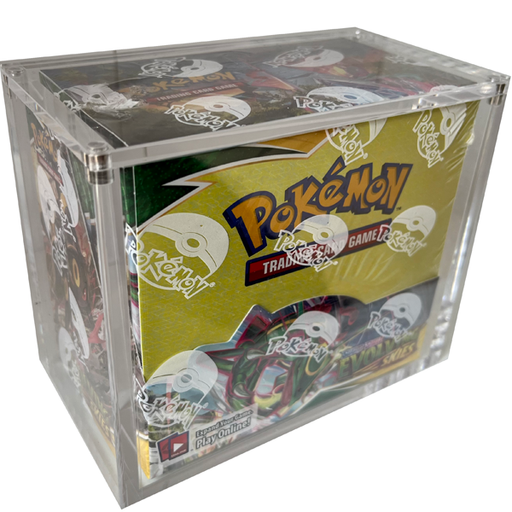 Akryl case: Pokémon Booster box fra siden (Scarlet & Violet, Sword & Shield, Sun & Moon)