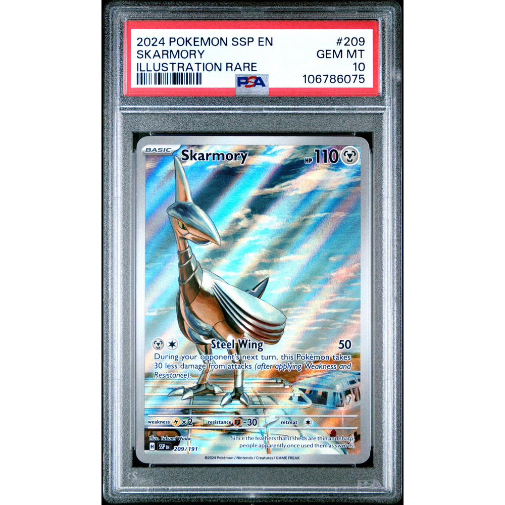 Pokémon TCG: Skarmory #209 PSA 10 - Surging Sparks