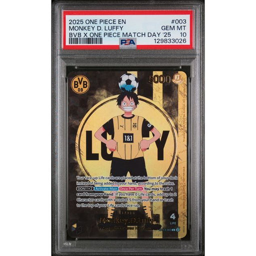 One Piece TCG: Monkey D. Luffy #003 PSA 10-129833026