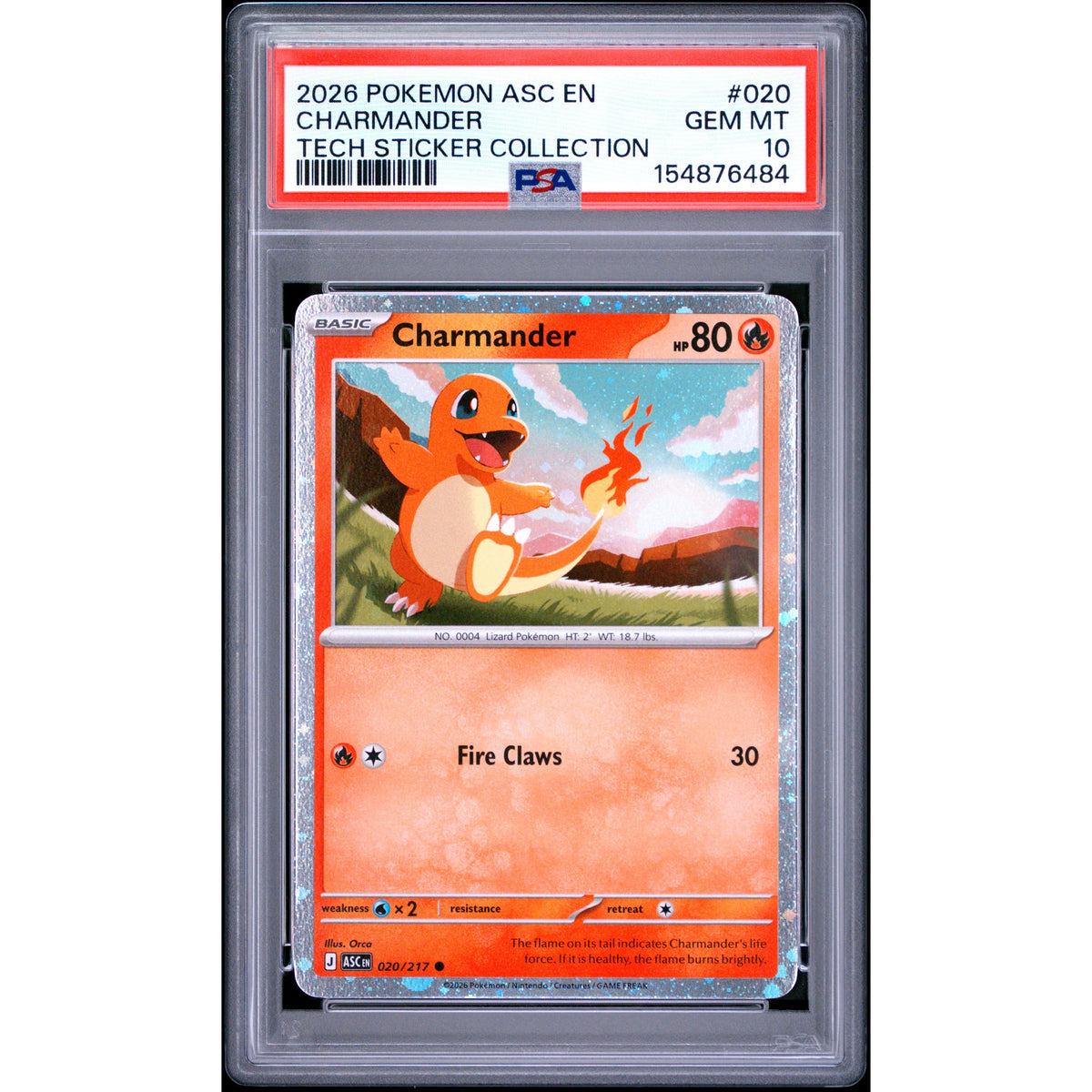 Pokémon TCG: Charmander #020 PSA 10-154876484