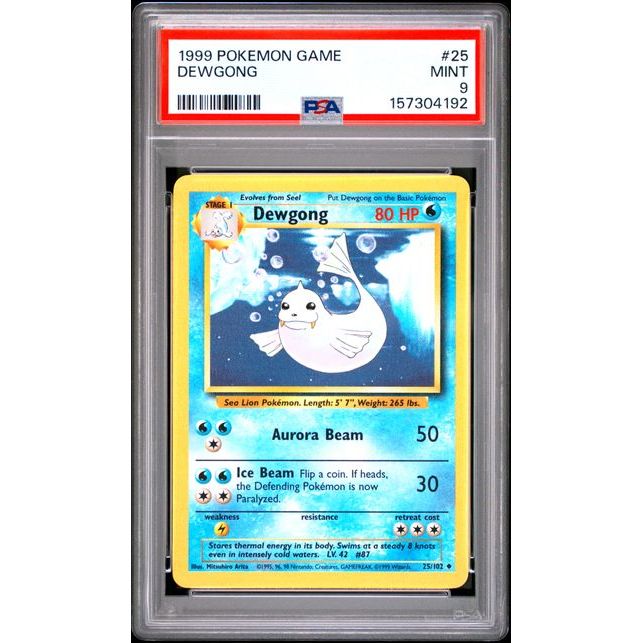 Pokémon TCG: Dewgong nr 25 PSA 9 - Base