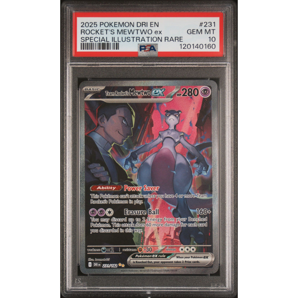 Pokémon TCG: Rocket's Mewtwo Ex #231 PSA 10 - Destined Rivals