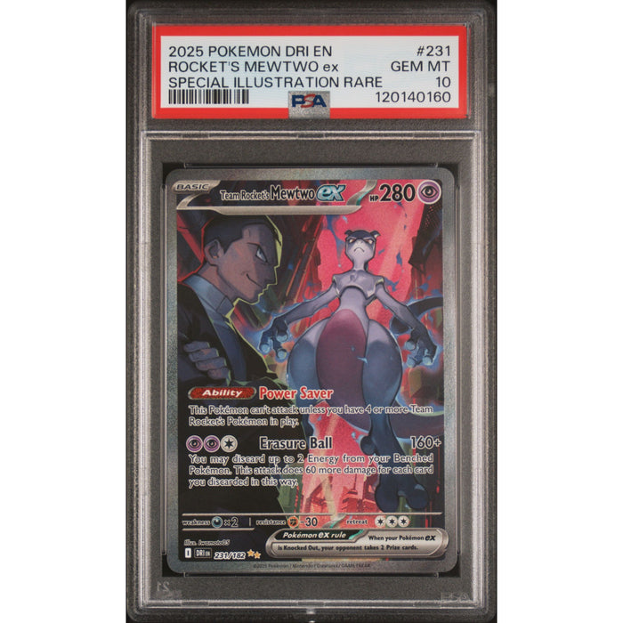 Pokémon TCG: Rocket's Mewtwo Ex #231 PSA 10 - Destined Rivals-120140160