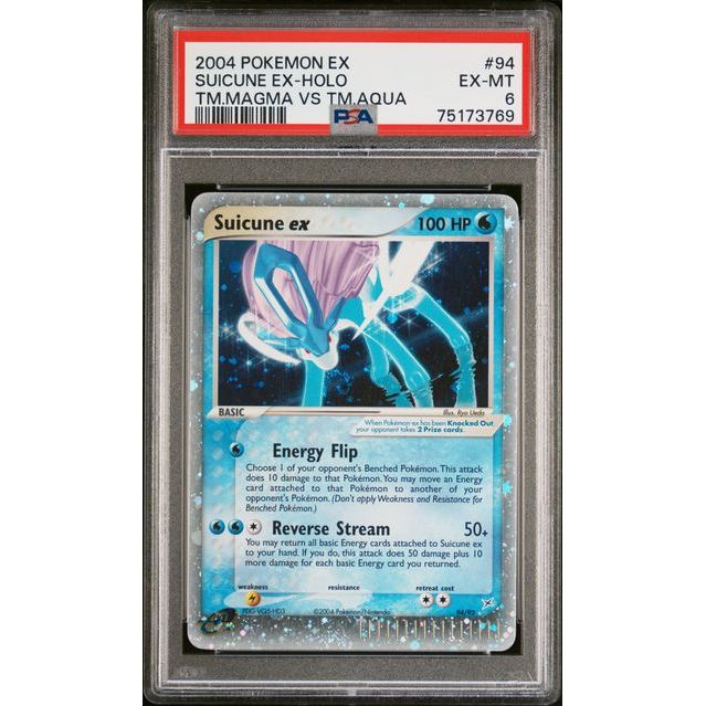 Pokémon TCG: Suicune Ex Holo #94 PSA 6 - Team Magma vs Team Aqua