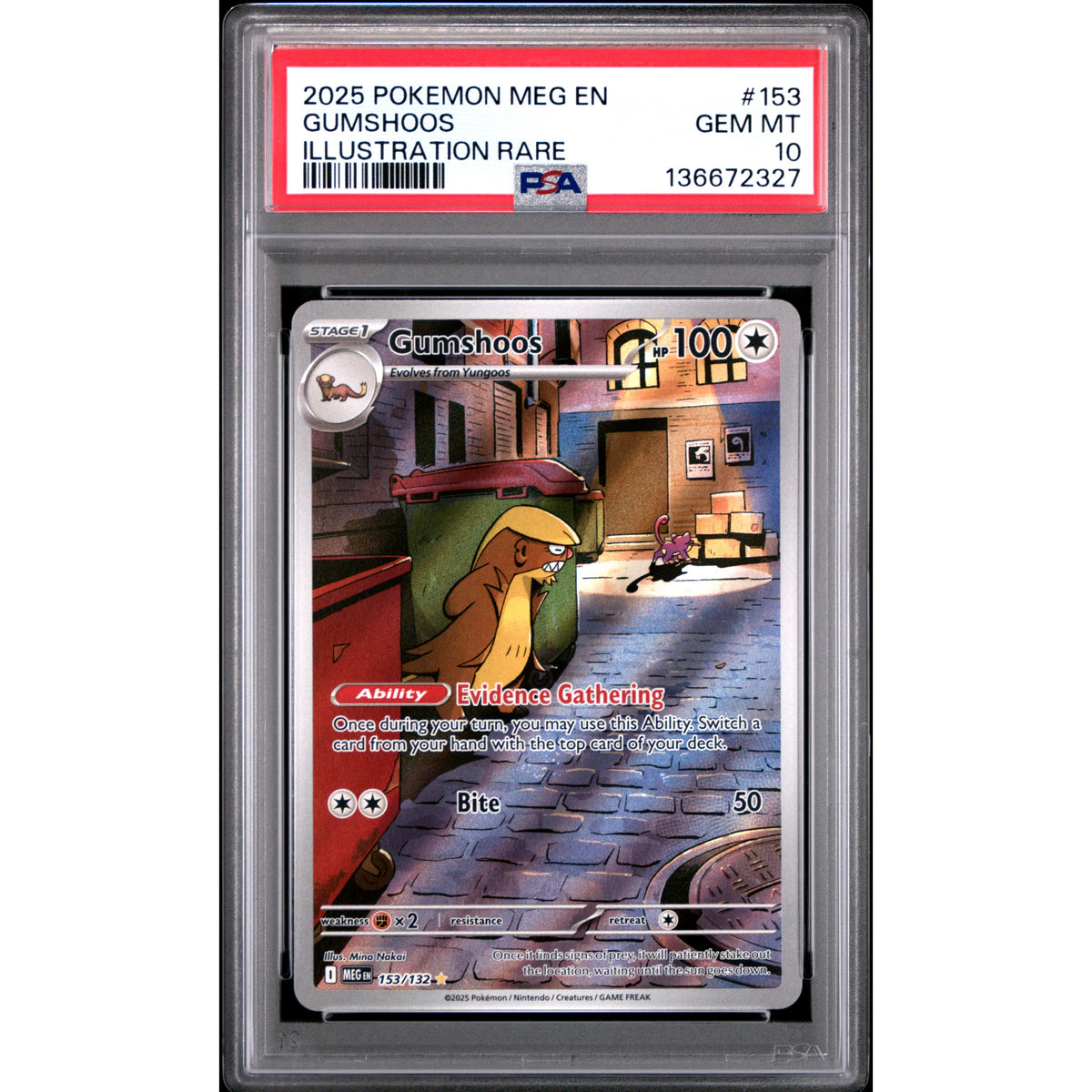 Pokémon TCG: Gumshoos #153 PSA 10-136672327