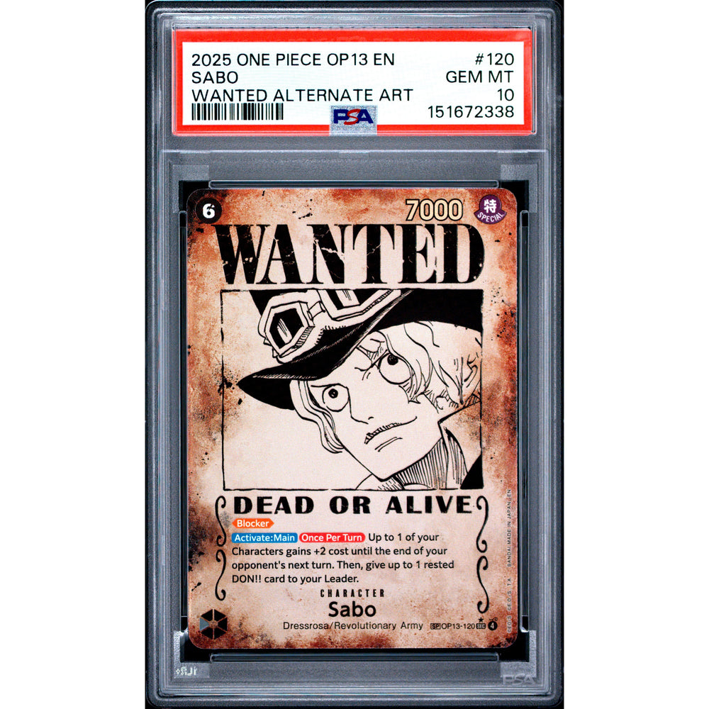 One Piece TCG: Sabo #120 PSA 10