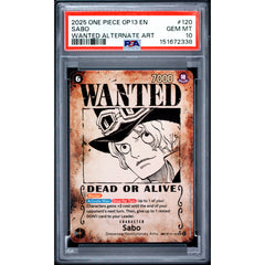 One Piece TCG: Sabo #120 PSA 10