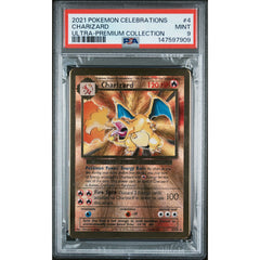 Pokémon TCG: Charizard #4 PSA 9 - Metal