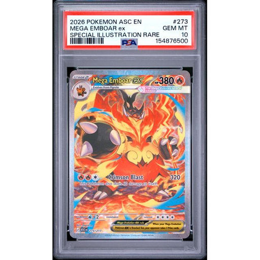 Pokémon TCG: Mega Emboar Ex #273 PSA 10-154876500