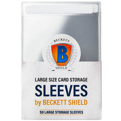 Beckett Shield: Large Size Card Storage Sleeves - Semi Rigid