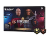 Explore new galaxies with the Magic: The Gathering - Star Trek Beginner box from Wizards of the Coast. Featuring Captain Picard and a Klingon on the cover, along with two dice and a spaceship in the background, this set is perfect for ages 13 and up. Dive into thrilling adventures and discover new worlds through the Universes Beyond experience—ideal for players just starting their journey!.