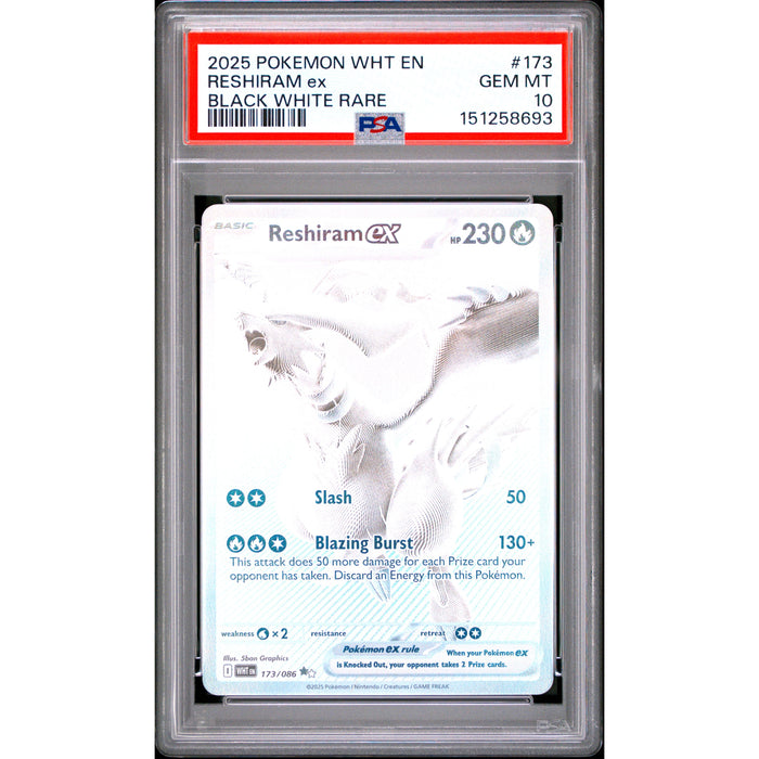 Pokémon TCG: Reshiram Ex #173 PSA 10-151258693