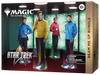 The Wizards of the Coast Magic: The Gathering - Star Trek Beam Me Up Bundles feature four iconic Star Trek characters in transporter beams set against a striking green sci-fi backdrop, highlighting the Universes Beyond crossover. This collector’s box, recommended for ages 13 and up, is an ideal choice for fans of both Magic: The Gathering and the Beam Me Up Bundles experience.