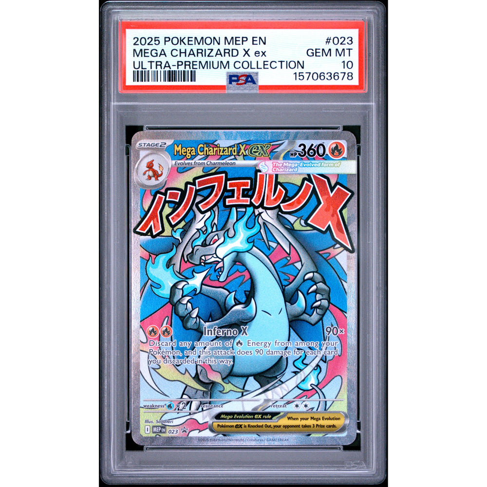 Pokémon TCG: Mega Charizard X Ex #023 PSA 10 - Mega Evolution Promo