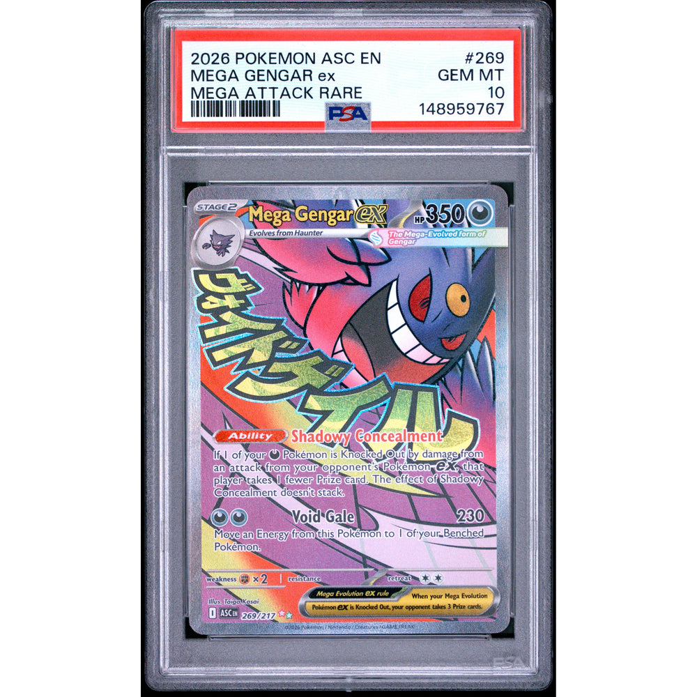 Pokémon TCG: Mega Gengar Ex #269 PSA 10 - Ascended Heroes