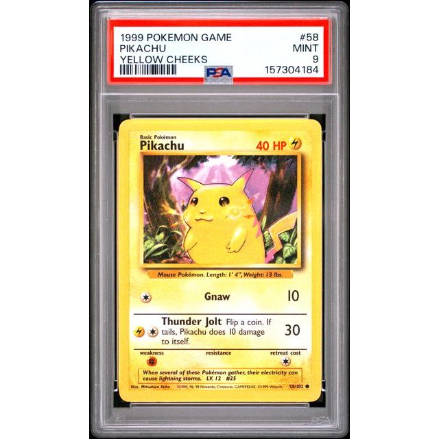 Pokémon TCG: Pikachu #58 PSA 9 - Base