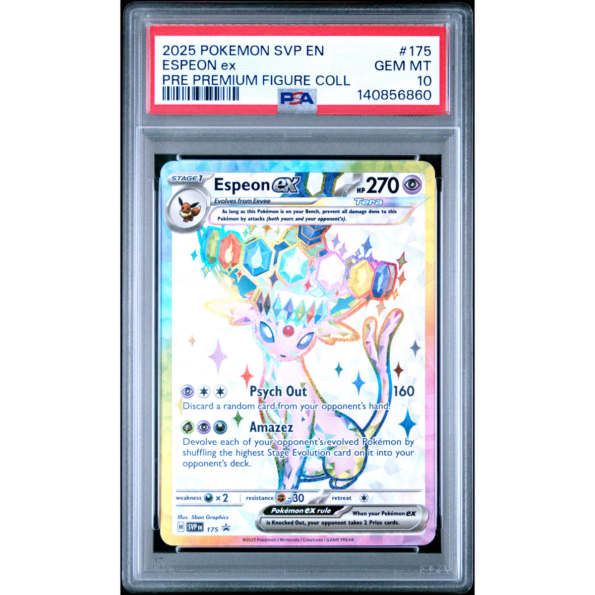 Pokémon TCG: Espeon Ex #175 PSA 10-140856860