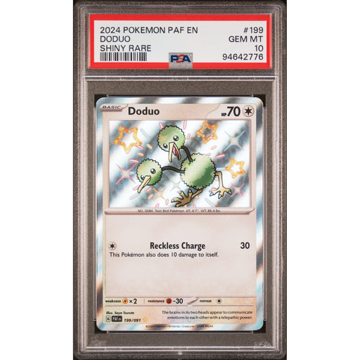 Pokémon TCG: Doduo 199 PSA 10 - Paldean Fates