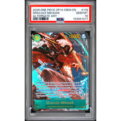 One Piece TCG: Dracule Mihawk #119 PSA 10
