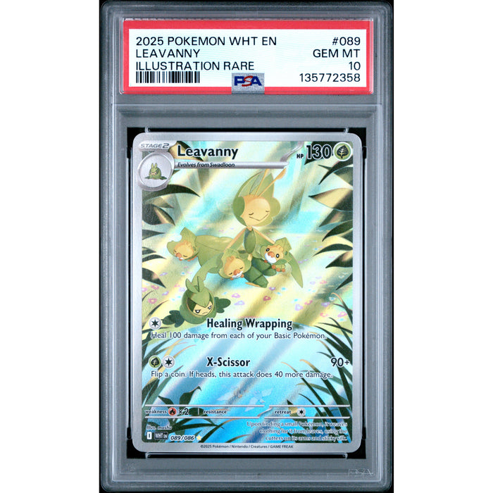 Pokémon TCG: Leavanny #089 PSA 10 - White Flare-135772358