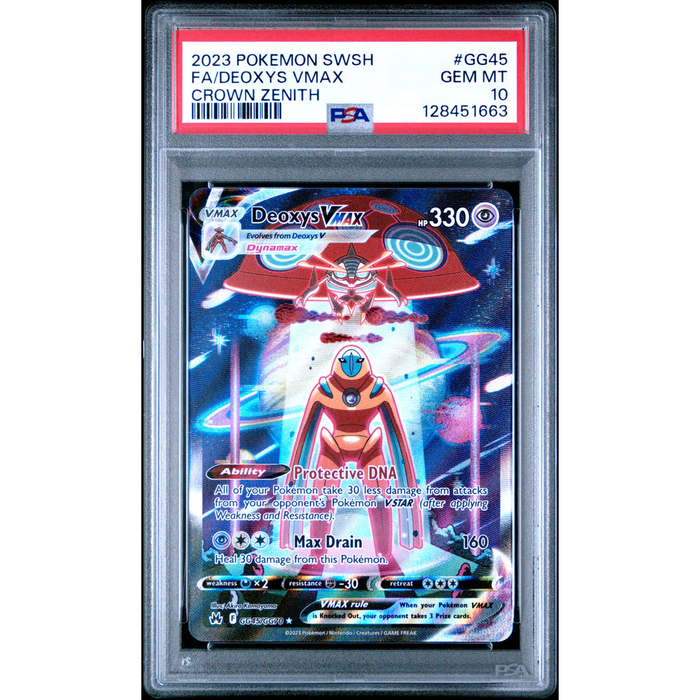 Pokémon TCG: Deoxys Vmax #GG45 PSA 10 - Crown Zenith