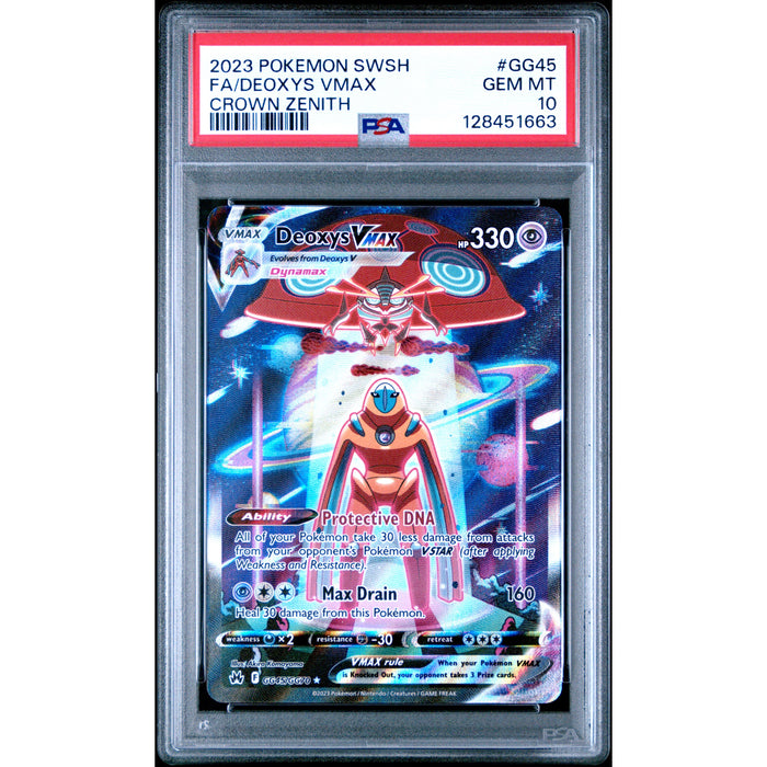 Pokémon TCG: Deoxys Vmax #GG45 PSA 10-128451663