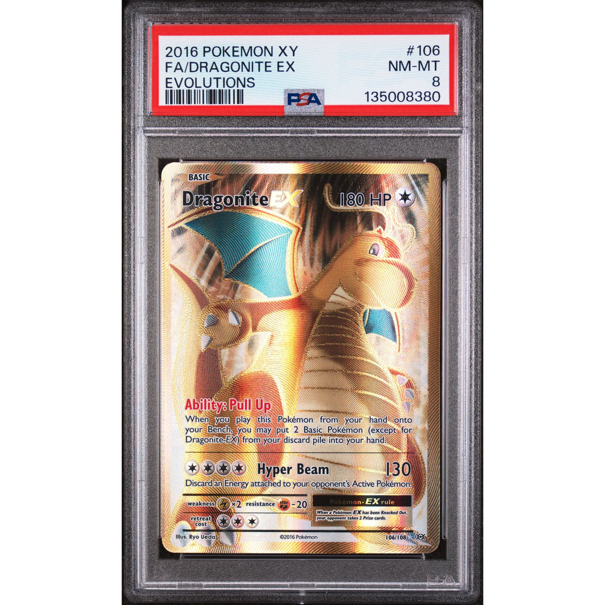 Pokémon TCG: Dragonite Ex #106 PSA 8 - Evolutions-135008380