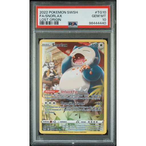 Pokémon TCG: Snorlax TG10 PSA 10 - Lost Origin