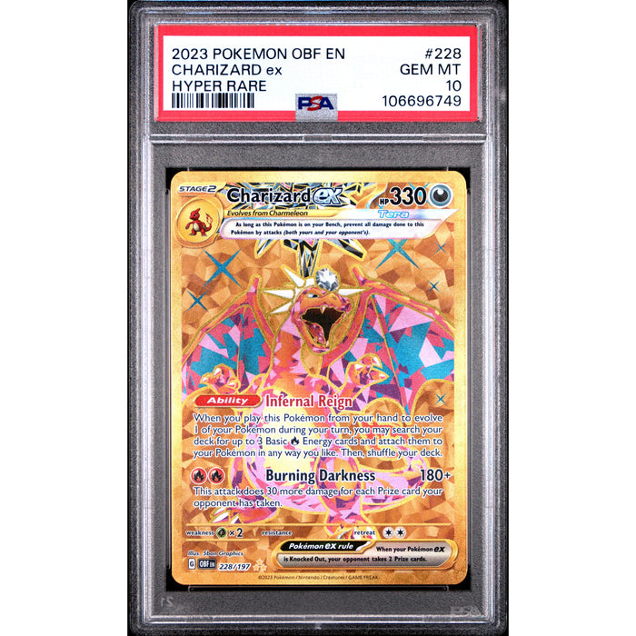 Pokémon TCG: Charizard Ex #228 PSA 10 - Obsidian Flames-106696749