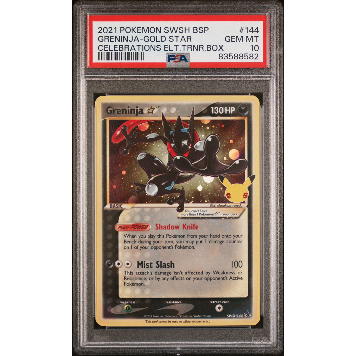 Pokémon TCG: Greninja Gold Star #144 PSA 10-83588582