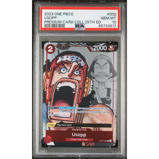 One Piece TCG: Usopp #002 PSA 10-85733817