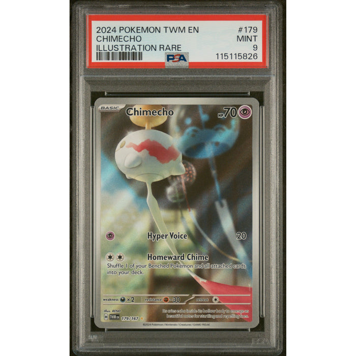 Pokémon TCG: Chimecho 179 PSA 9 - Twilight Masquerade