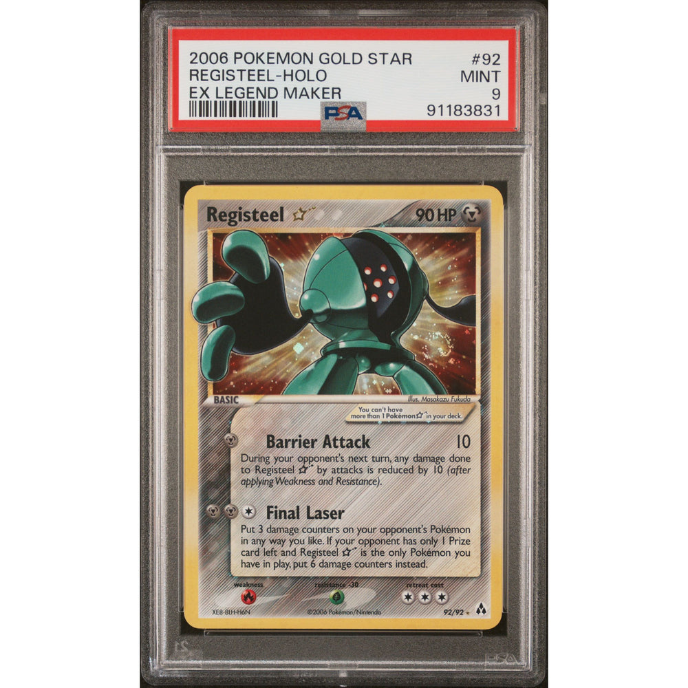 Pokémon TCG: Registeel guldstjärna #92 PSA 9 holografiskt - Legend Maker