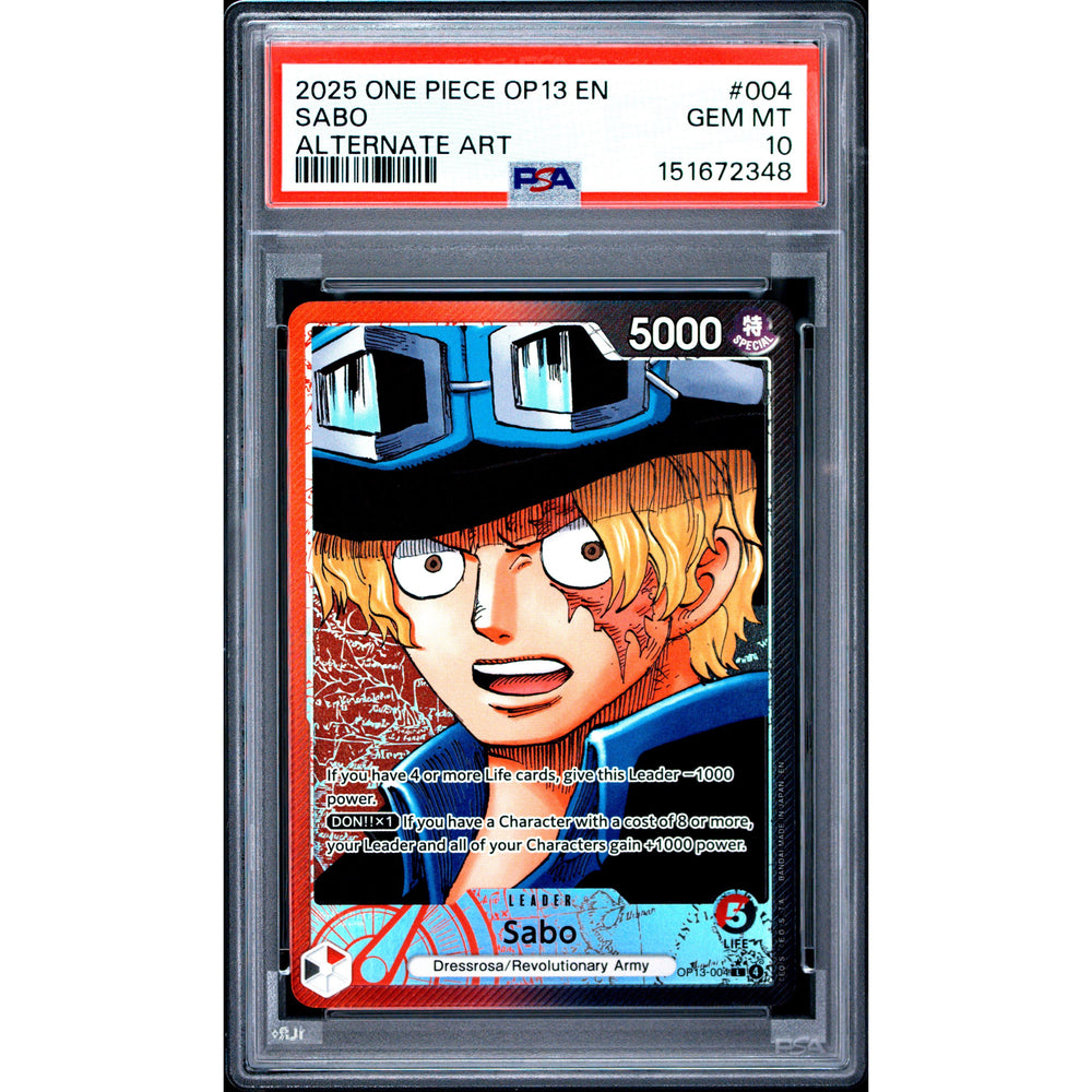 One Piece TCG: Sabo #004 PSA 10