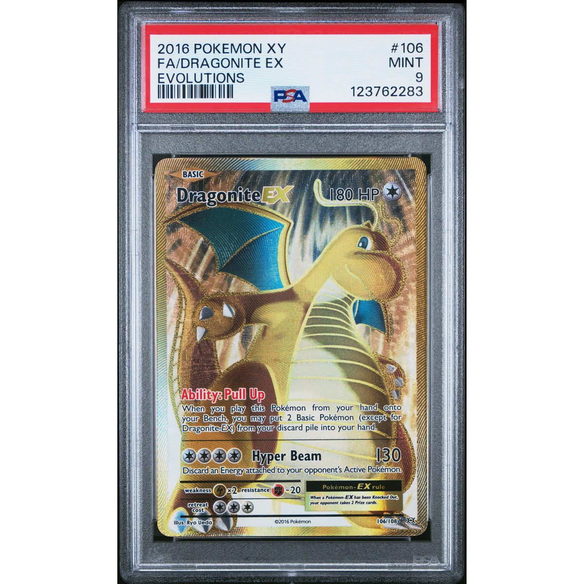 Dragonite Ex #106 PSA 9 - XY Evolutions Full Art | Rogerz.dk
