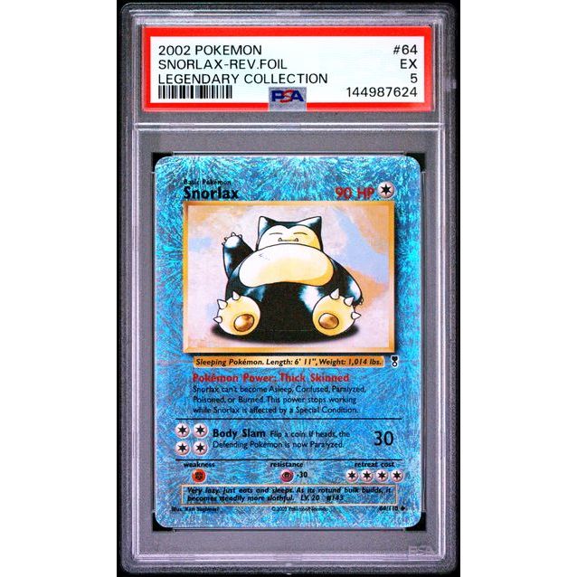 Pokémon TCG: Snorlax Reverse Holo #64 PSA 5-144987624
