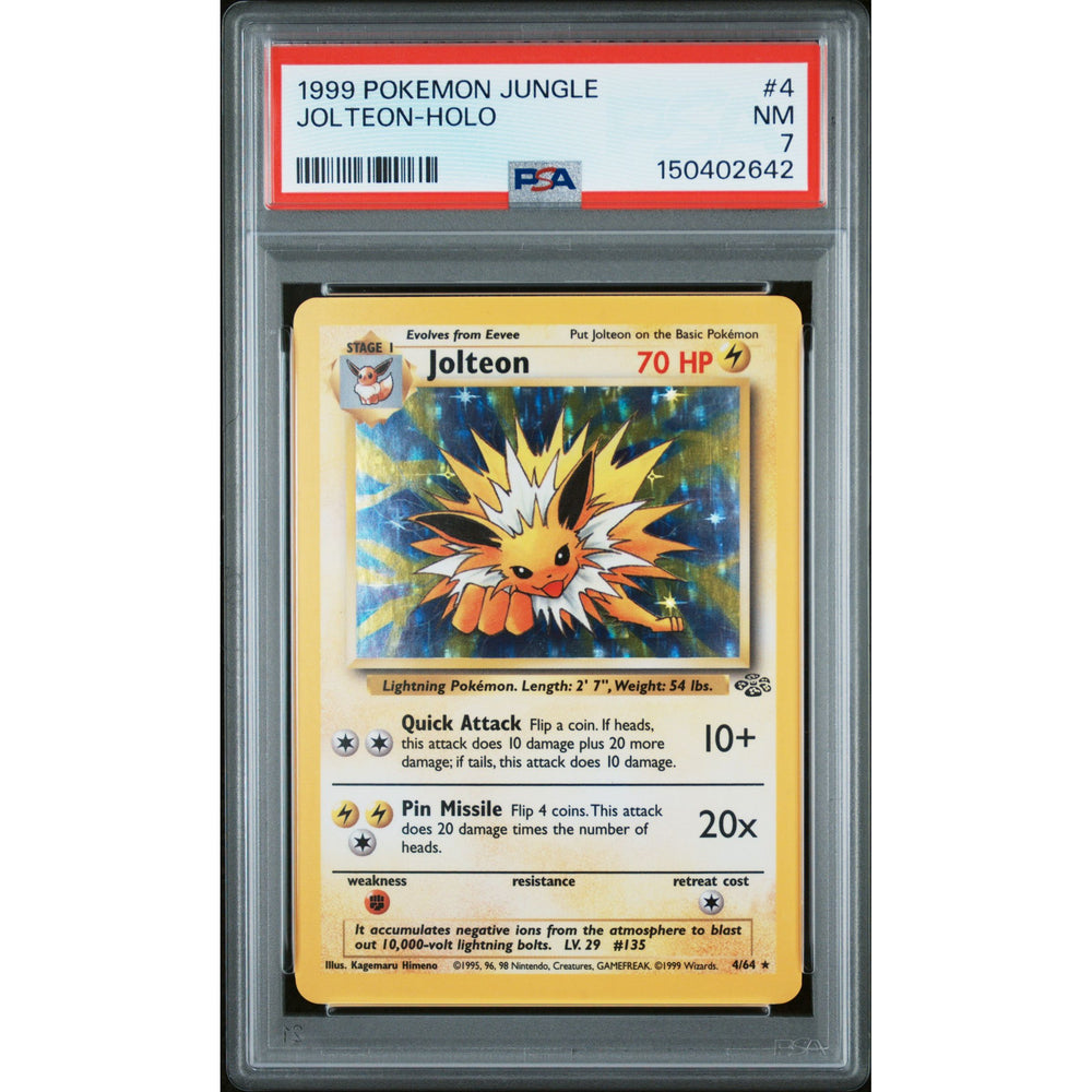Pokémon samlekortspel: Jolteon holo #4 PSA 7 - Jungle