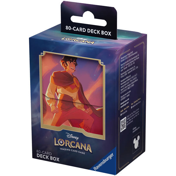 Protect your Disney Lorcana cards with the Ravensburger Disney Lorcana: Deck Box – Alladin/Tiana (Shimmering Skies), perfect for any fan of the trading card game.