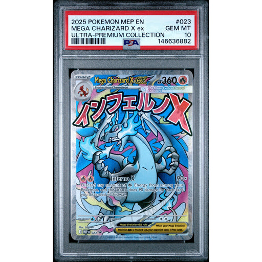 Pokémon TCG: Mega Charizard X Ex #023 PSA 10 - Mega Evolution Promo-146636882