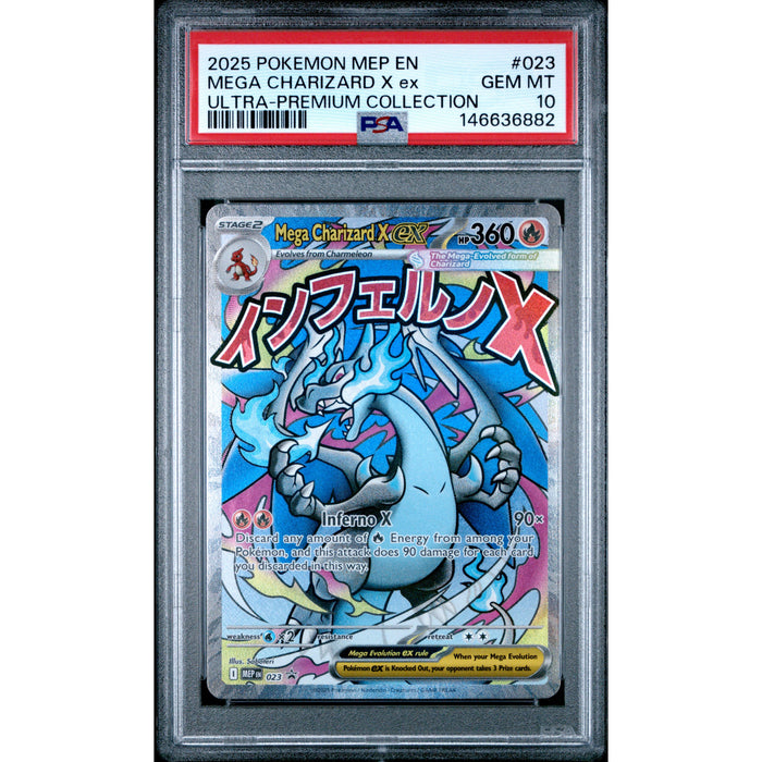 Pokémon TCG: Mega Charizard X Ex #023 PSA 10 - Mega Evolution Promo-146636882