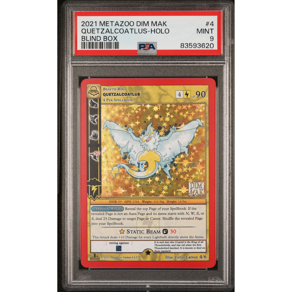 Meta Zoo TCG: Quetzalcoatlus #4 PSA 9 Holo
