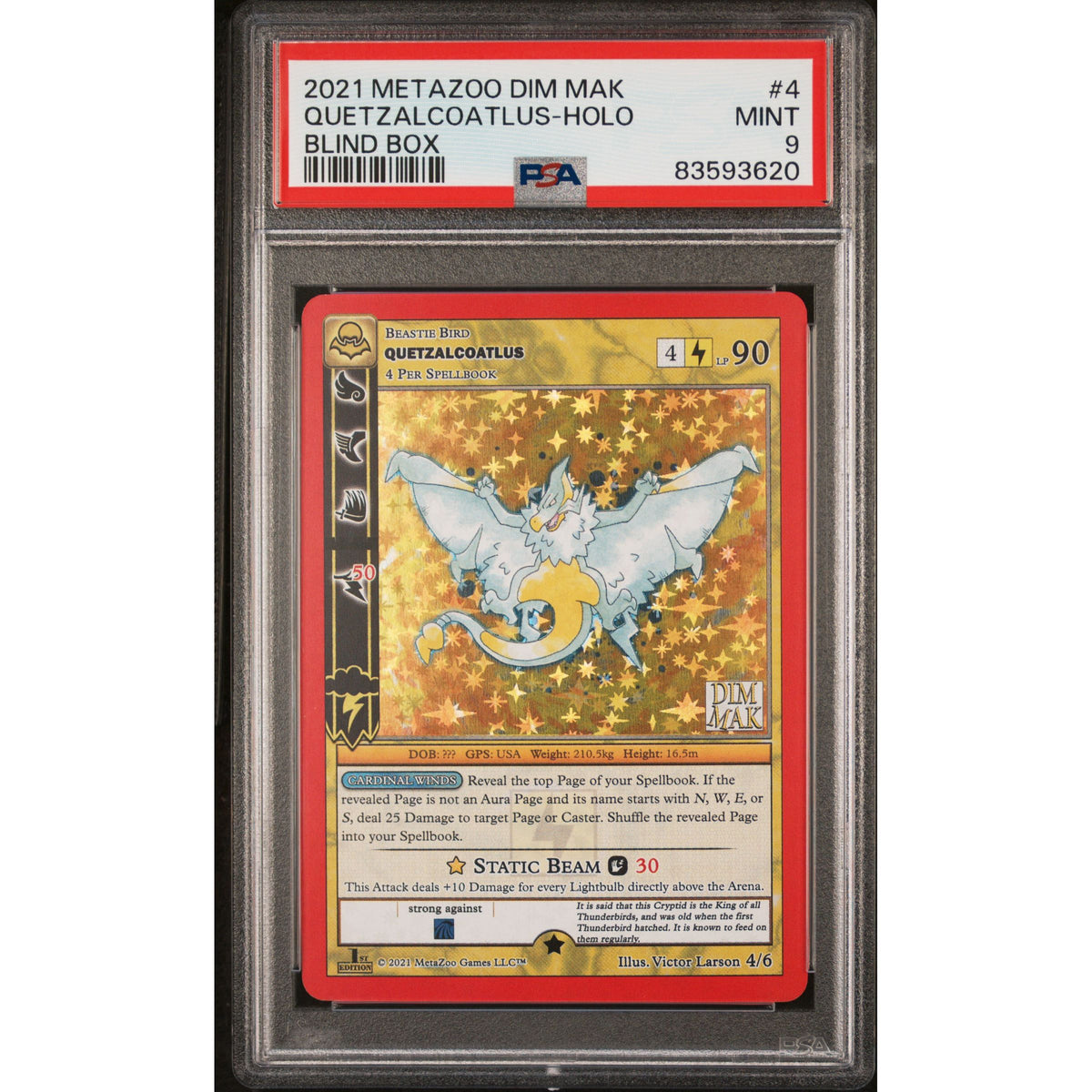 Meta Zoo TCG: Quetzalcoatlus #4 PSA 9 Holo-83593620