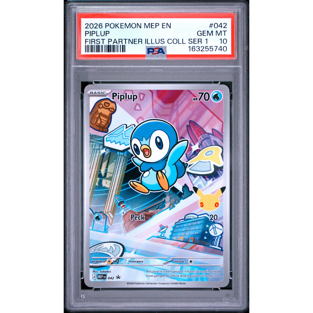 Pokémon TCG: Piplup #042 PSA 10-163255740