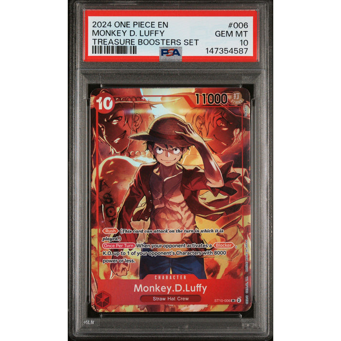 One Piece TCG: Monkey D. Luffy #006 PSA 10-147354587