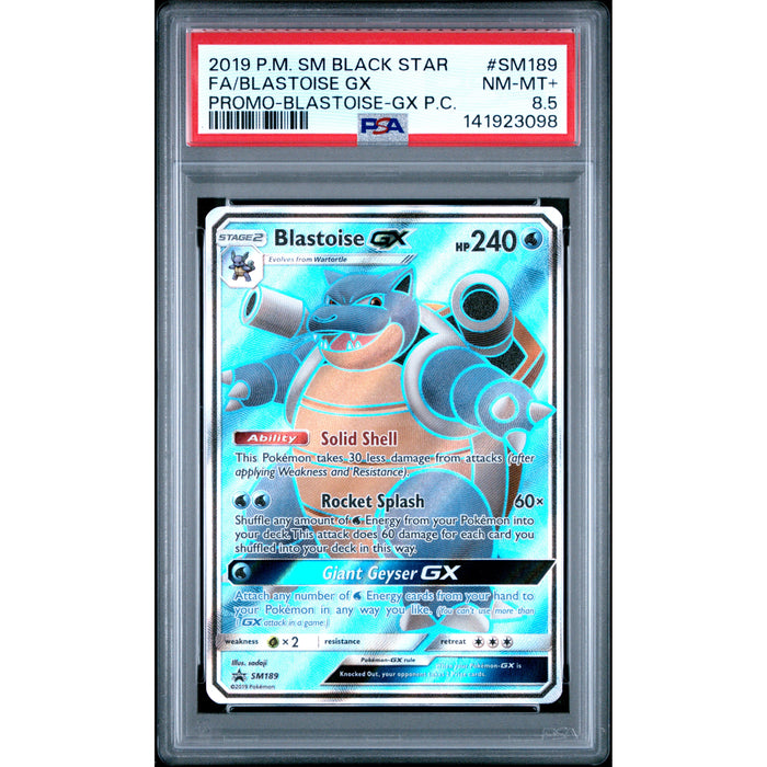 Pokémon TCG: Blastoise Gx #SM189 PSA 8.5-141923098