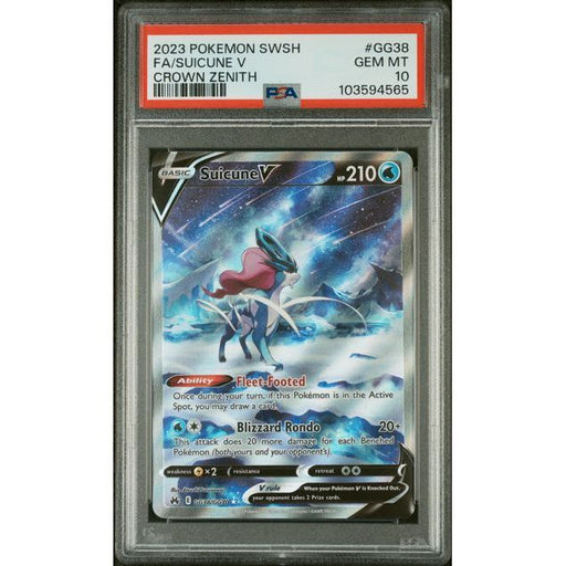 Pokémon TCG: Suicune V #GG38 PSA 10-103594565