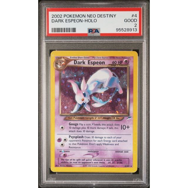 Pokémon TCG: Dark Espeon Holo #4 PSA 2 - Neo Destiny