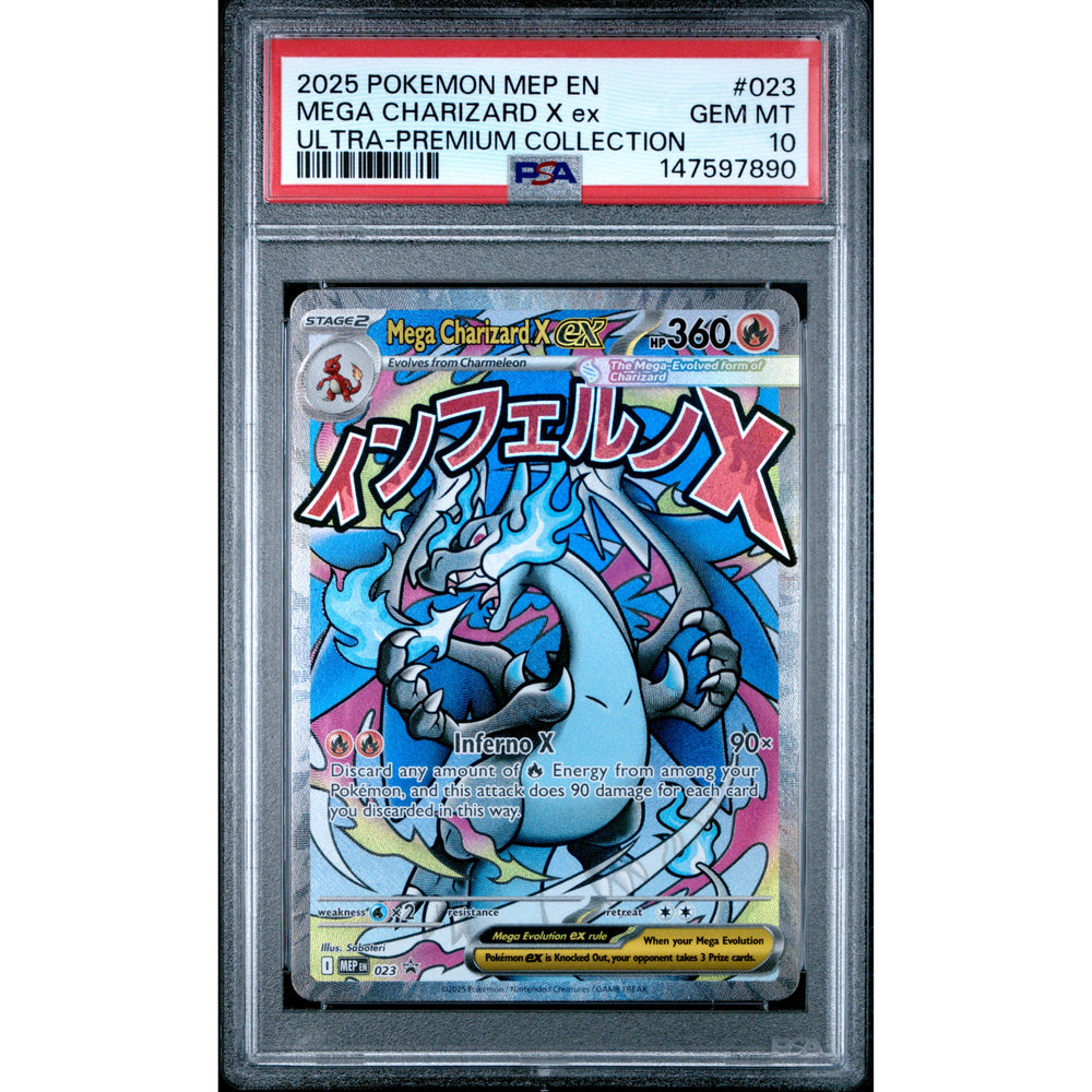 Pokémon TCG: Mega Charizard X Ex #023 PSA 10 - Mega Evolution promo