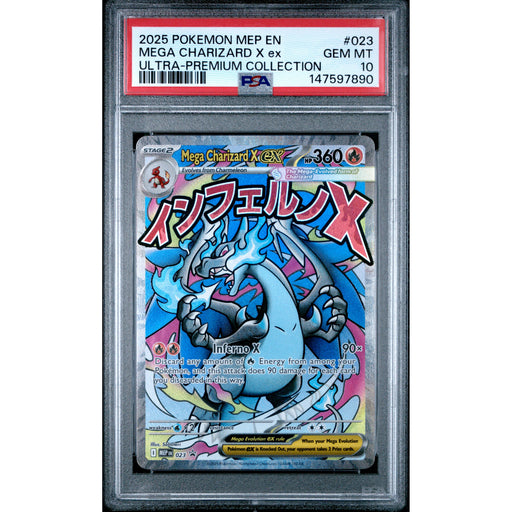 Pokémon TCG: Mega Charizard X Ex #023 PSA 10 - Mega Evolution Promo-147597890