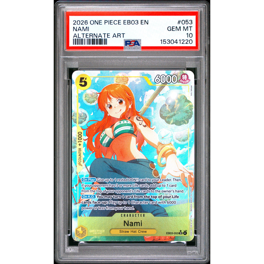 One Piece TCG: Nami #053 PSA 10